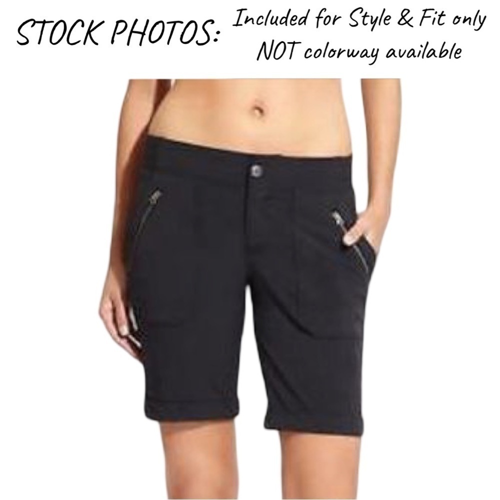 Athleta Tan Trekkie Mid Rise Bermuda Shorts Size 2 - Picture 14 of 14